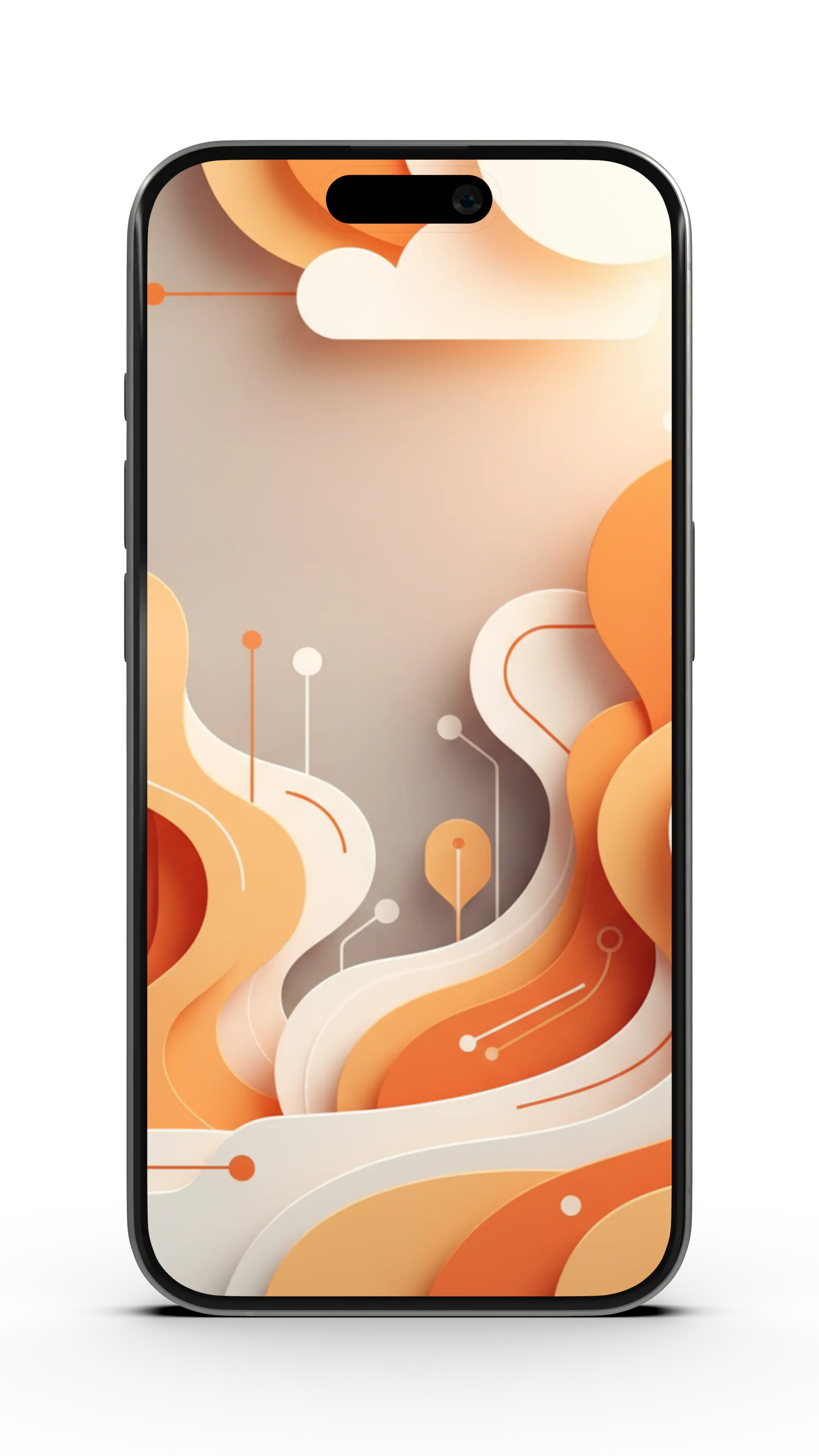 Smartphone mit Sperrbildschirm in passender CI