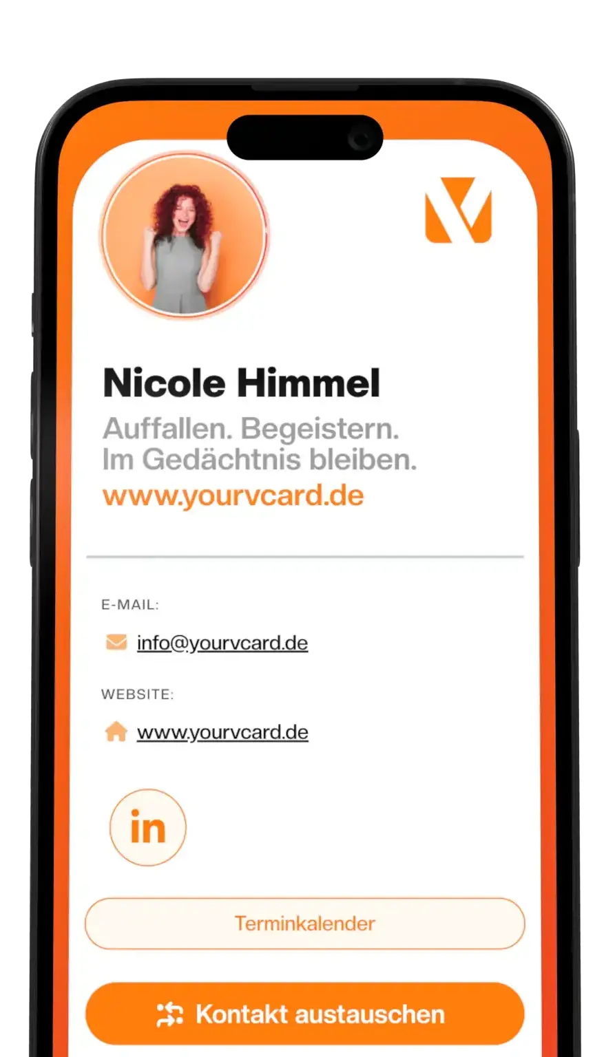 Beispielbild für digitale Visitenkarte