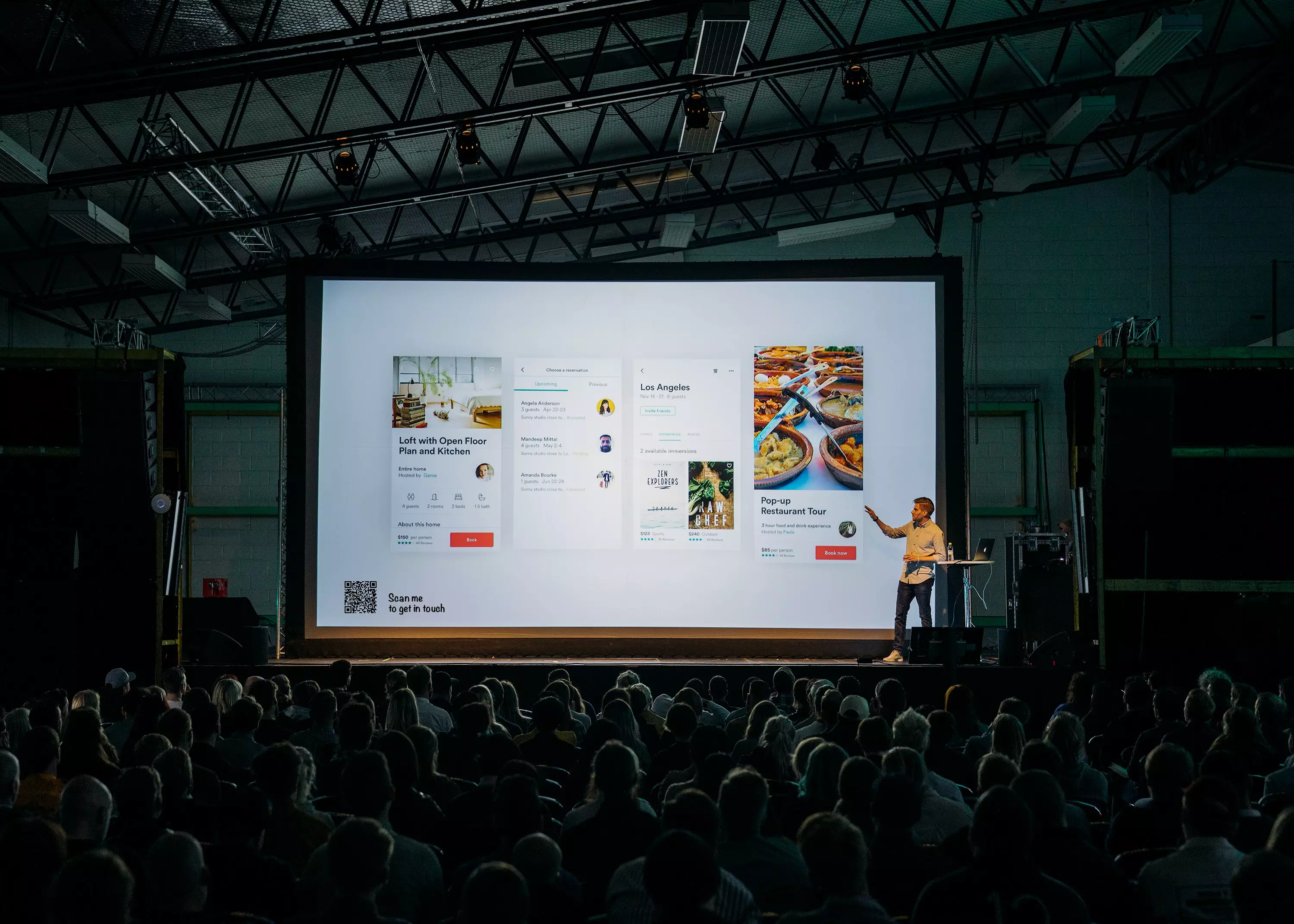 Präsentation mit digitaler Visitenkarte